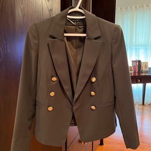 Olive military style blazer, size 4